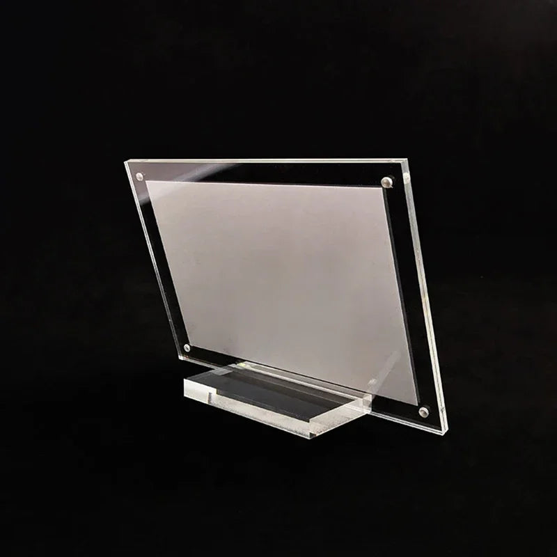 Photo Frame With Base Acrylic Display Stand Table Card Sign Card Display Stand Photo Frame For Wedding Picture Frame Home Decor Qme 10x20cm