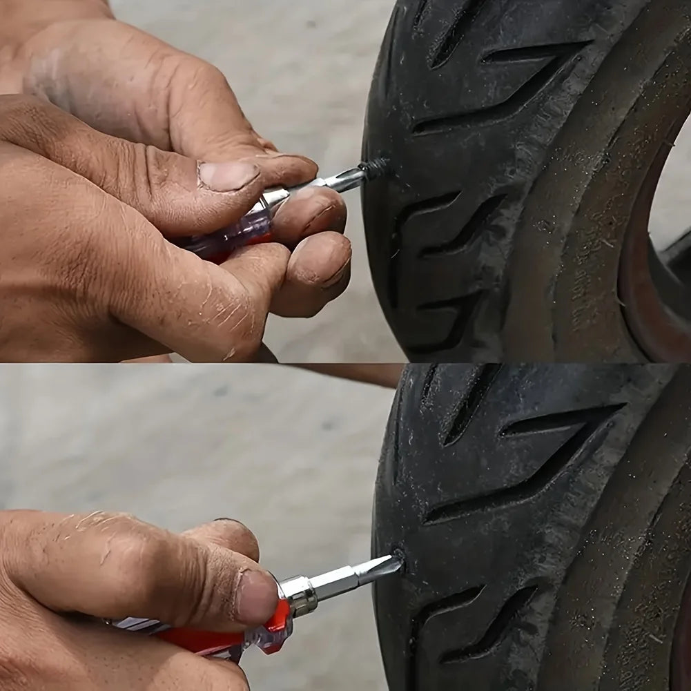 40Pcs 20 large + 20 small quick tire repair set, spiral tire repair nails, suitable for cars, motorcycles, bicycles Qme