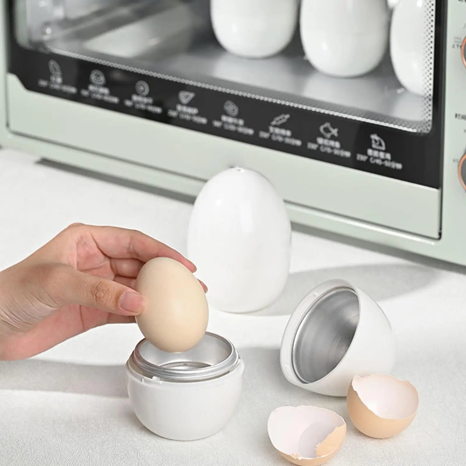 Microwave Egg Cooker Boiled Egg Poachers with Lid Egg Steamer for Hard Soft Boiled Eggs Kitchen Gadgets for Quick Egg Boiling Qme
