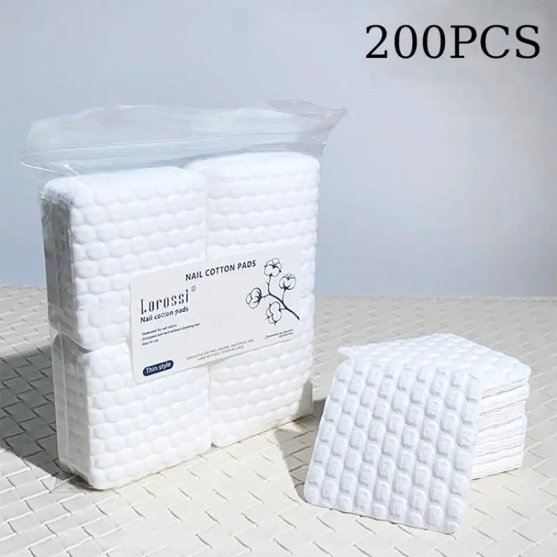 200 Nail Cotton Pad Polish Remover Gel Clean Manicure Napkins Qme 200PCS