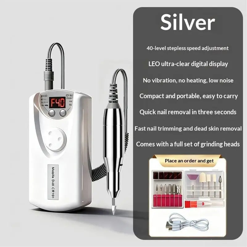 All-in-one Electric Manicure Tool 12 Heads Professional Home Nail Qme