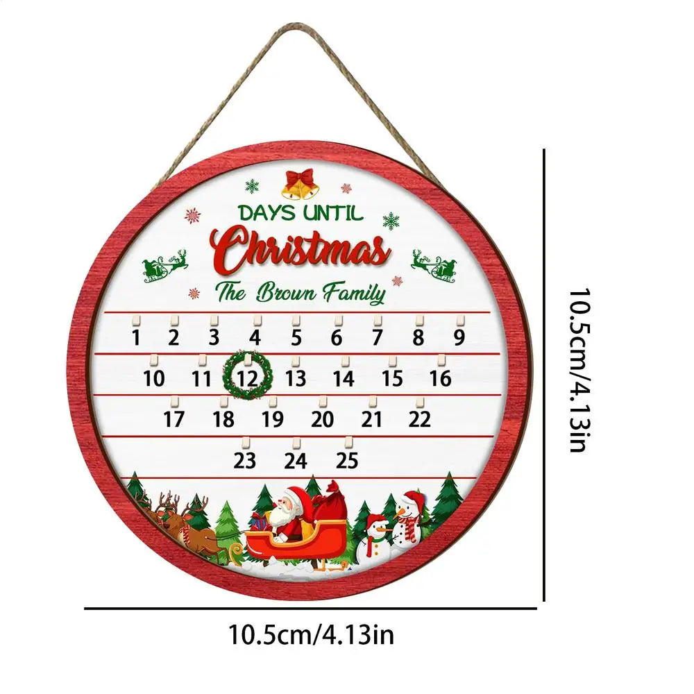 Christmas Calendar Advent 2025 Sign Home Decor Countdown Ornaments Qme 02 China Mainland as picture