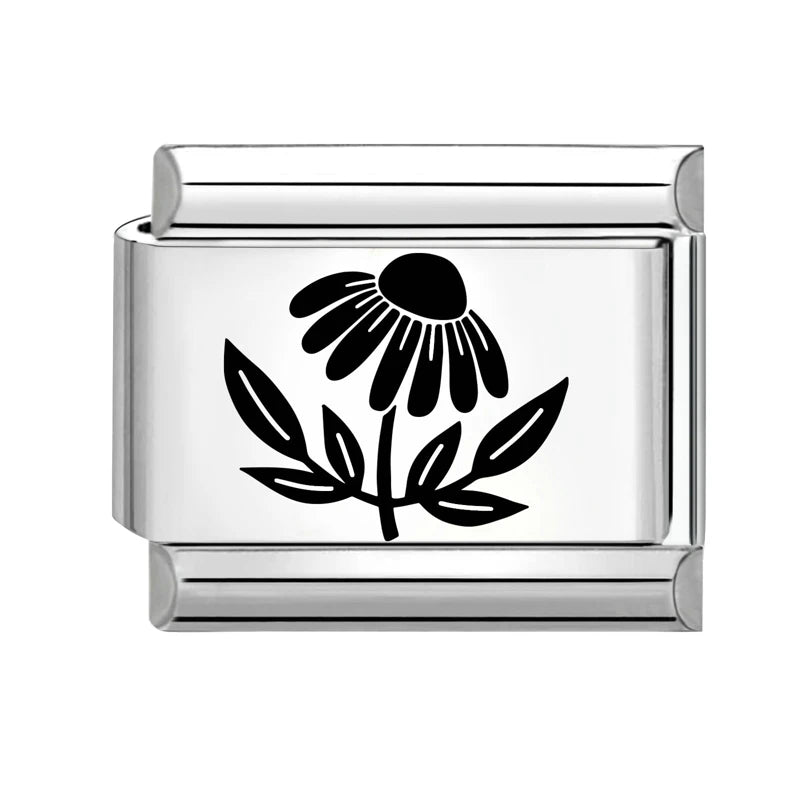 2026 New Beautiful Rose Flowers Leaves Ginkgo Leaf Italian Charm Links Fit 9mm Bracelet Stainless Steel Jewelry DIY Making Gifts Qme Style 7