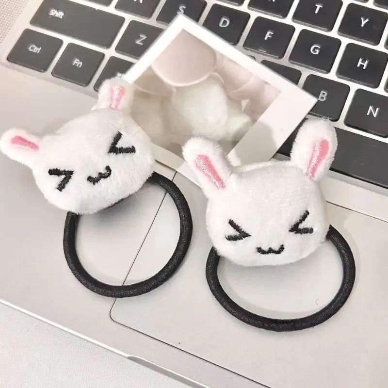 1 Cute Plush Bunny Rabbit Hair Tie Hairband Lolita Girls Students Qme