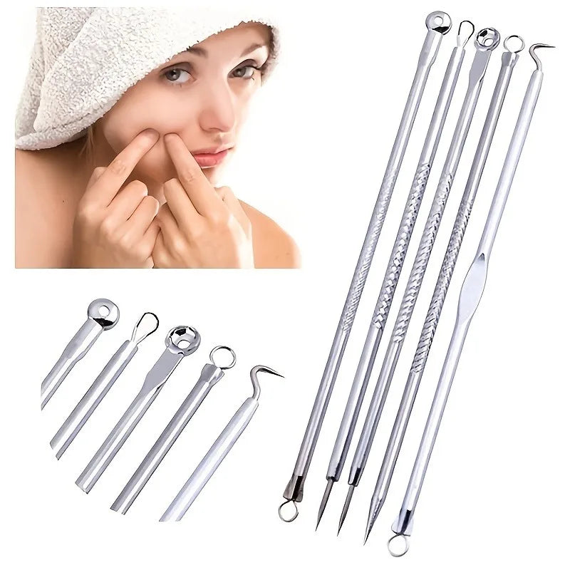 Stainless Steel Blackhead Remover Tool Professional Comedone Acne Qme