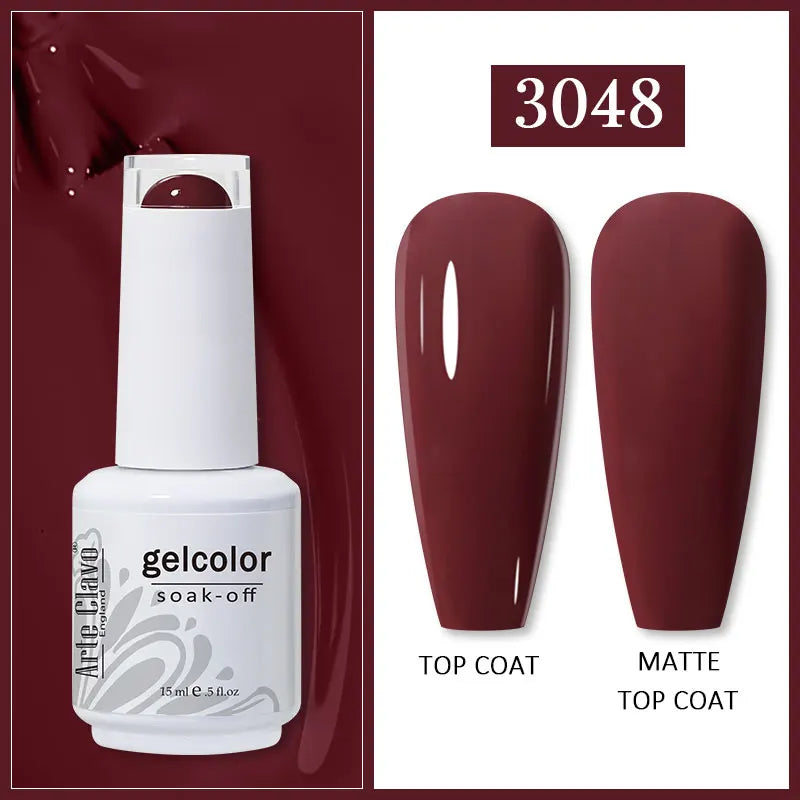 Arte Clavo 99Colors Gel Nail Polish Purple Glitter Sequins Manicure