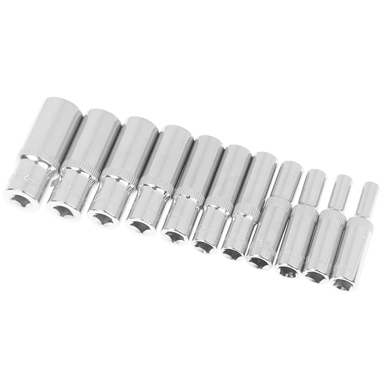 1 4-Inch Drive Metric Long Chrome Socket 6-Point Deep 4- Qme