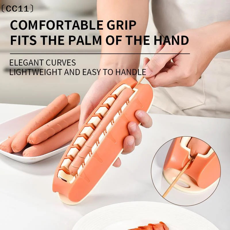 Kitchen Gadget Dog Sausage Slicer Tool Plastic Multifunctional Cutter Qme