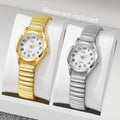 Middle aged and elderly watches, men's large digital dial, women's watch, steel strip spring, elastic band, elderly watch Qme C Without Box