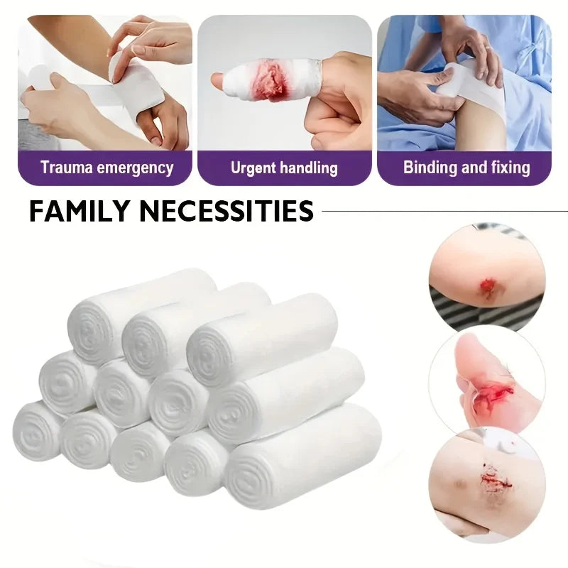 Bandage, stretchable and breathable gauze, suitable for wound care, post-surgical care, incision and injury treatment Qme
