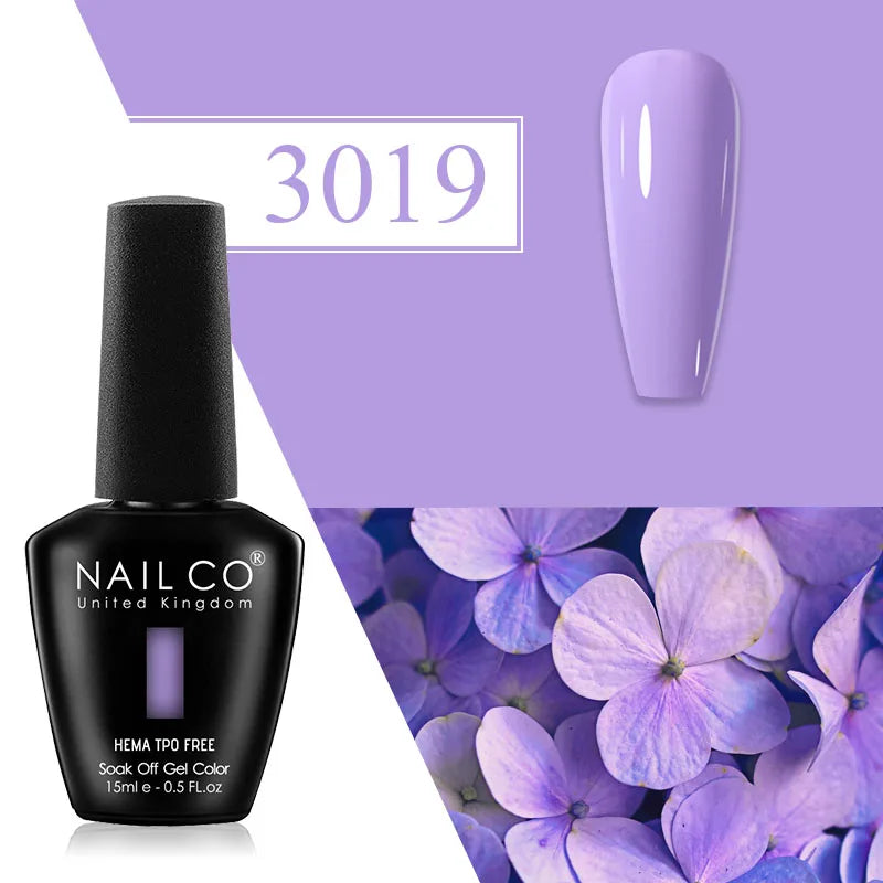 NAILCO Plum Gel Nail Polish Matte Coat Autumn Winter Semi Permanent