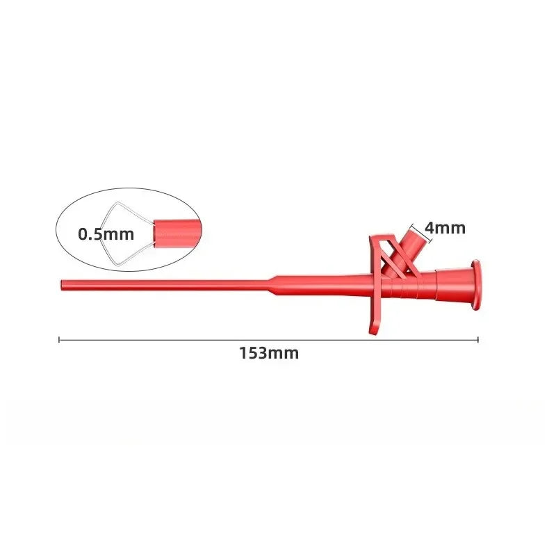 P5004 2pcs Quick Test Hook Clip 1000V High Voltage Flexible Professional Insulated Testing Probes with 4mm Socket Qme