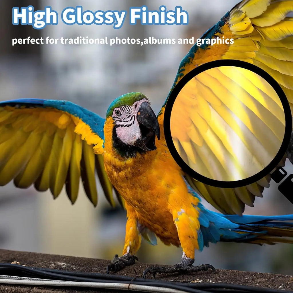 5R(5"x 7") High Glossy photographic Paper Waterproof Professional Photo Paper Wohoto Paper Works with All Inkjet Printers 230g Qme