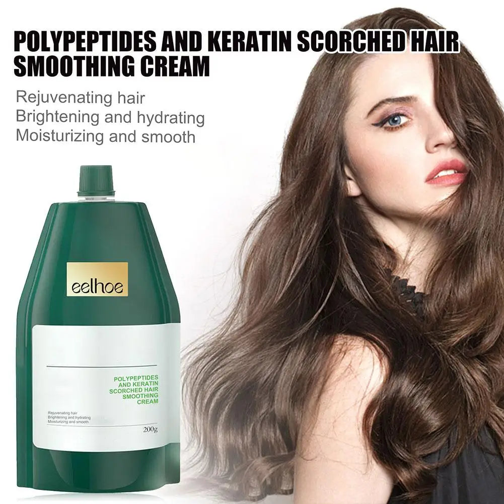 Keratin Hair Cream Quickly Smoothing Hair Reduce Frizz Split Ends Repairing Dry Damaged Scalp Moisturizing Hair Treatment Cream Qme