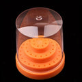 Nail Drill Bits Organizer Stand - Transparent Durable Storage Box，Nail polish grinding head storage box, grinding head box Qme Orange 48 holes