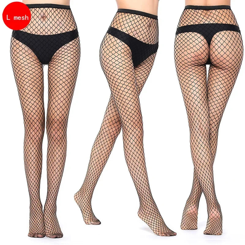 Hollow Out Sexy Pantyhose Black Women Fashion Tights Fishnet Qme L mesh One Size
