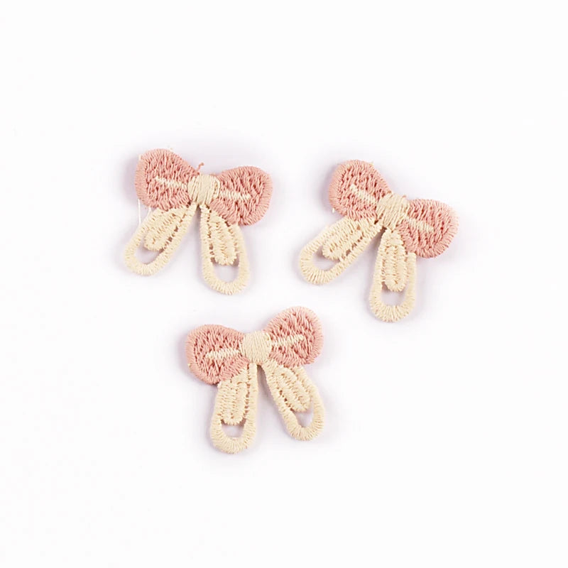 20pcs 16-35mm Mix Bow Shape Personality Appliques For Clothing Bag Decoration DIY Sewing Accessory Patch Without Gum cp4185 Qme 20pcs 2.6x2.3cm 1