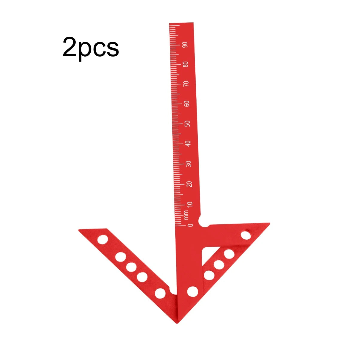 45/90 Degree Center Finder Measuring Ruler,Woodworking Angle Marking Tool,Carpenter Precision Scribe For Accurate Layout And DIY Qme 2PCS