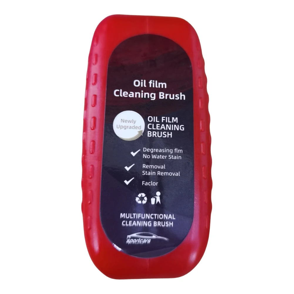 Car Window Glass Cleaner Removes Dirt Car Glass Sponge Cleaning Brush Windshield Oil Film Cleaner Auto Glass Oil Film Remover Qme Red