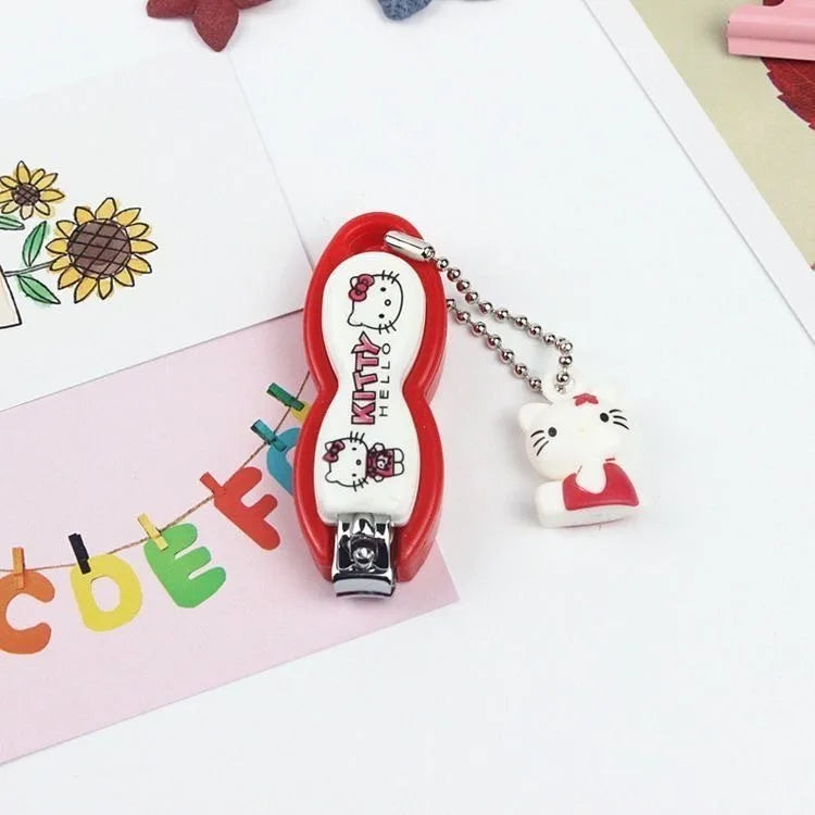 Hello Kitty Car Keychain Nail Clippers Cute and Creative 3D Couple Backpack Charms Nail Clippers Car Keychain Charms Qme 2