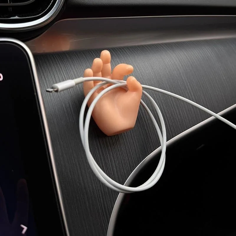Multifunctional Car Glasses Clip Rack Charging Cable Storage Qme