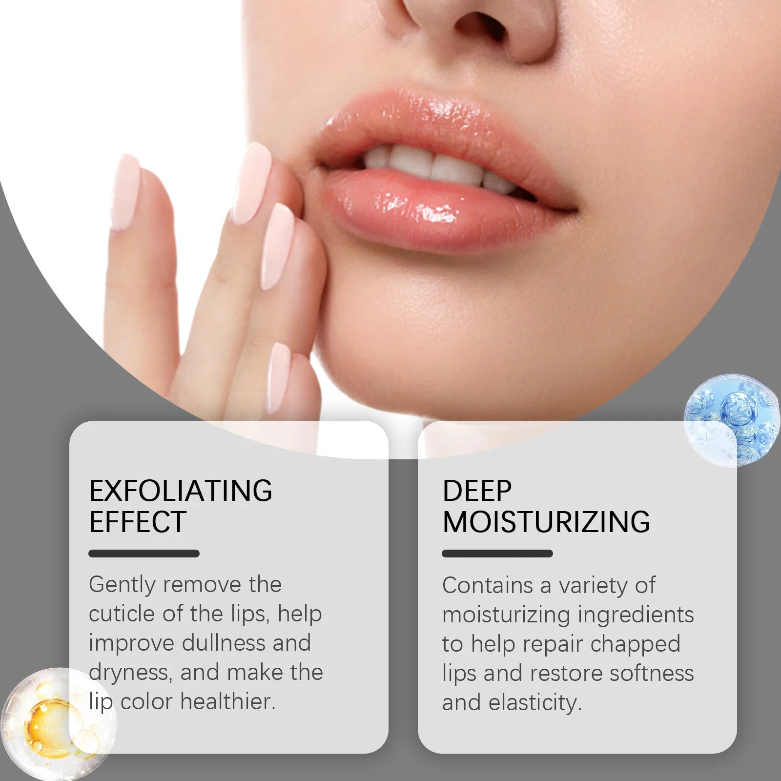 Lip Scrub Exfoliator Hyaluronic Acid Moisturizing Dead Skin Removal Fade Lip Lines Reduce Melanin Nourishing Chapped Lip Care Qme