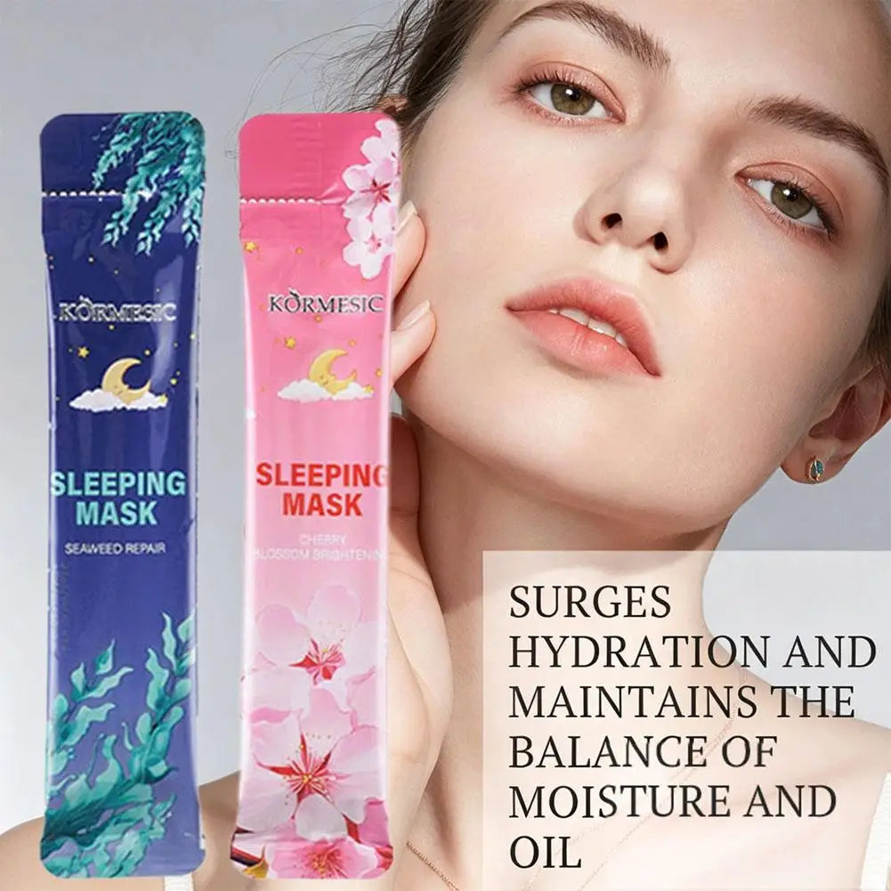 Seaweed Facial Sleeping Mask Individual Face Mud Hyaluronate Pore Qme