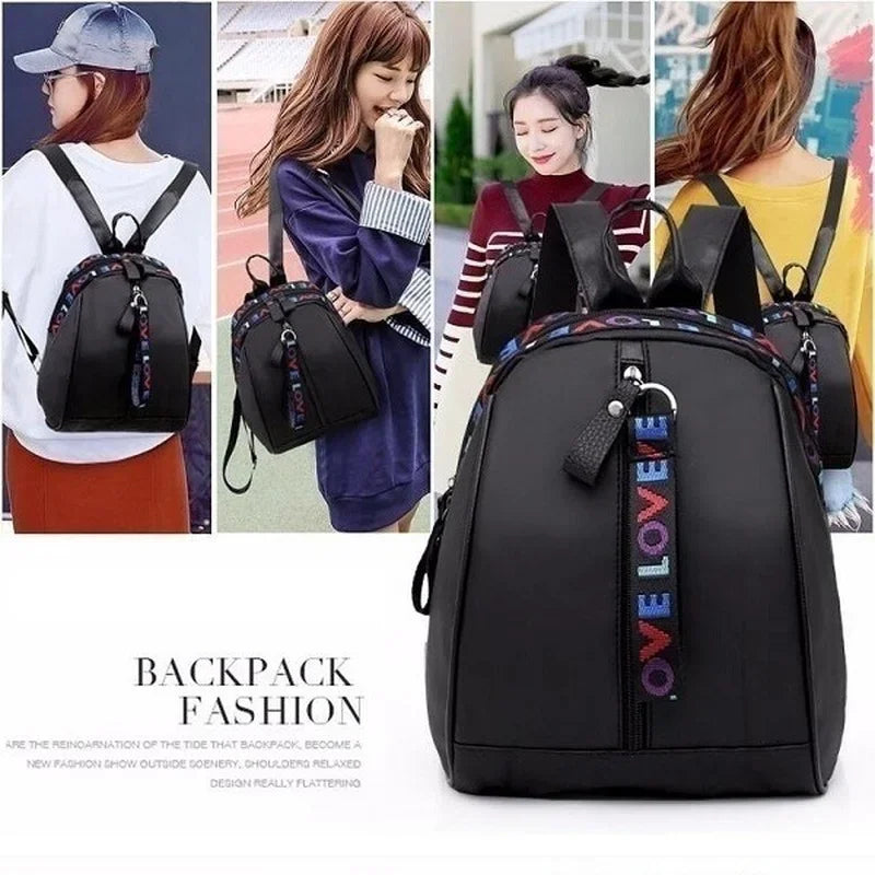 Mini Men's Backpack Fashion Small Black Shoulder School Bag Man Qme