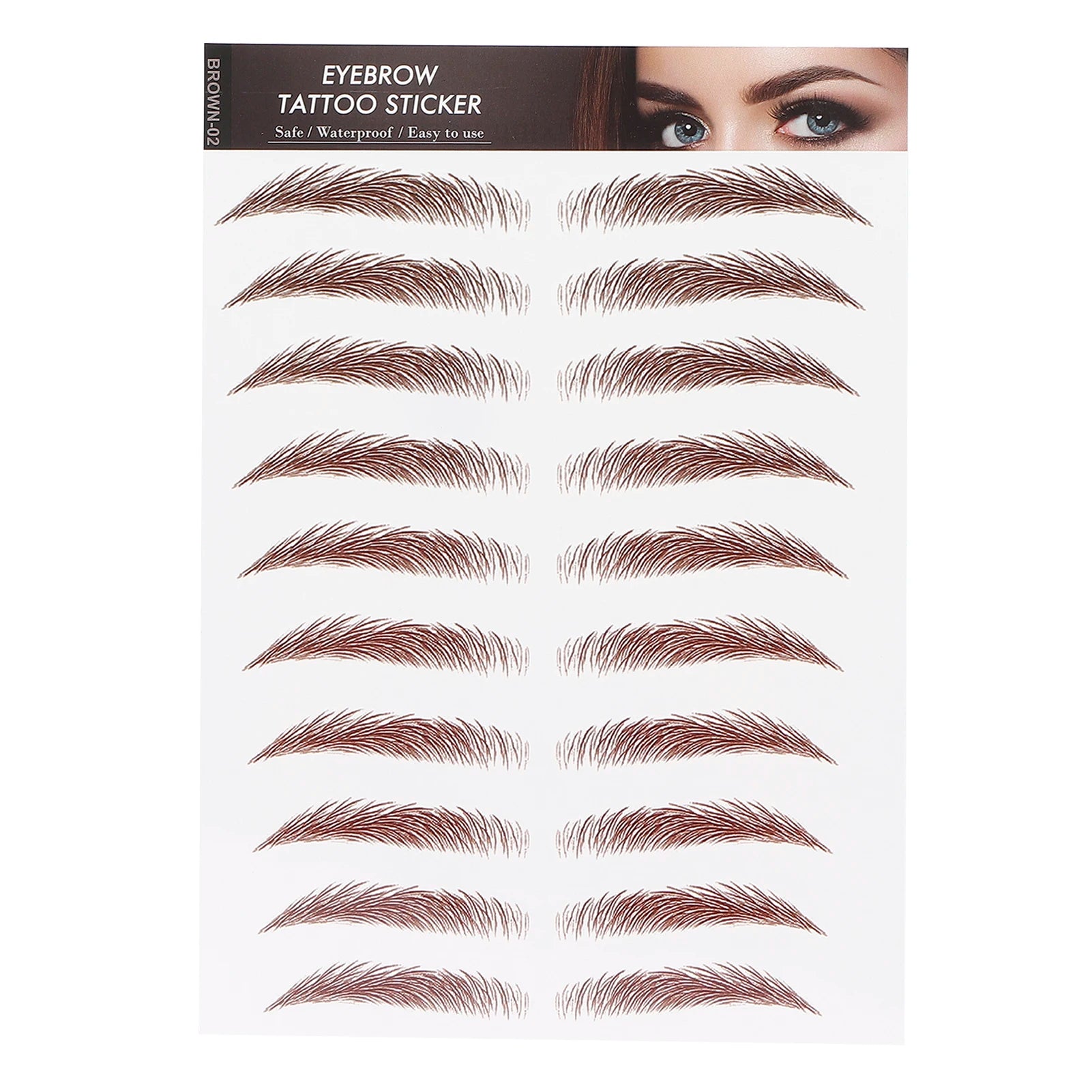 Professional Waterproof Eyebrow Tattoo Sticker Eyebrow Transfer Sticker for Women Lasting Eyebrow Tattoo Sticker Eyebrow Sticker Qme B