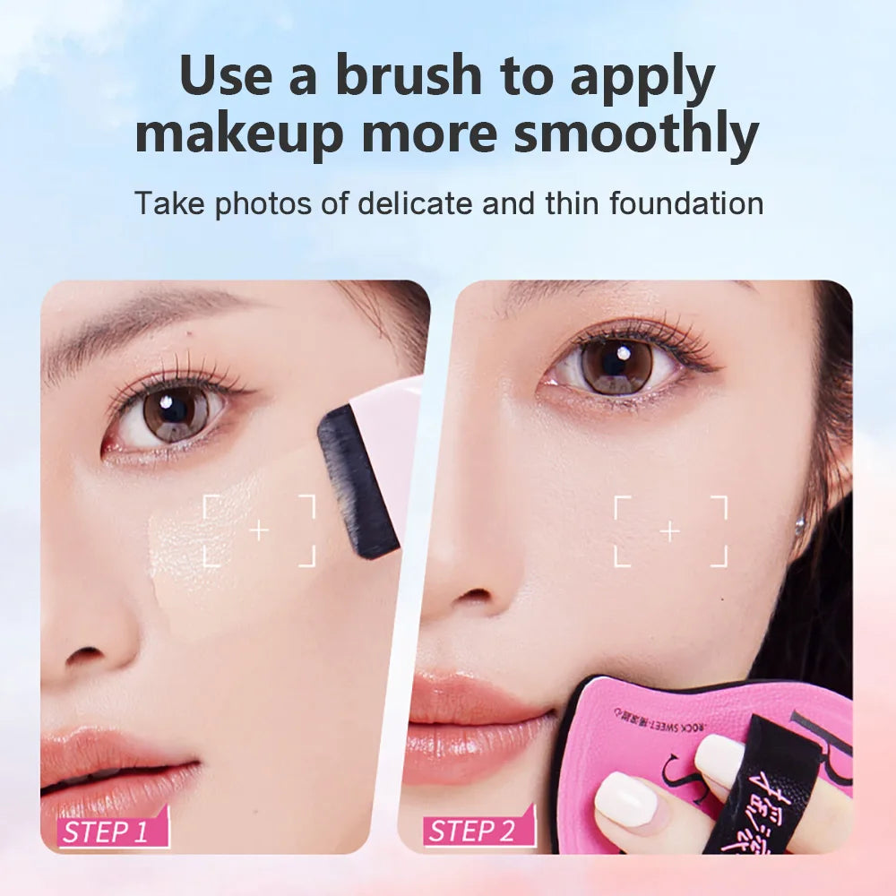 ROCK SWEET Flat Foundation Brush Sponge Puff Soft Reusable Powder Qme