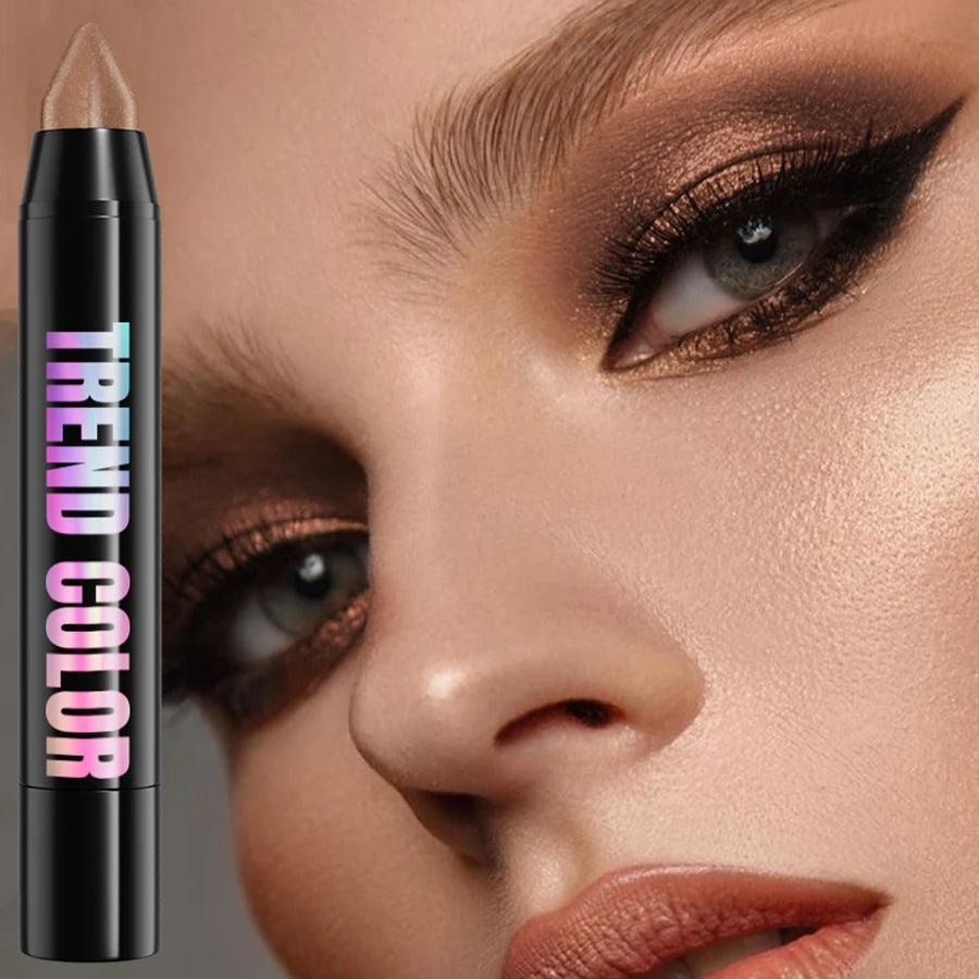 25 Colors Glitter Eyeshadow Eyeliner Pencil Waterproof Pearlescent Qme