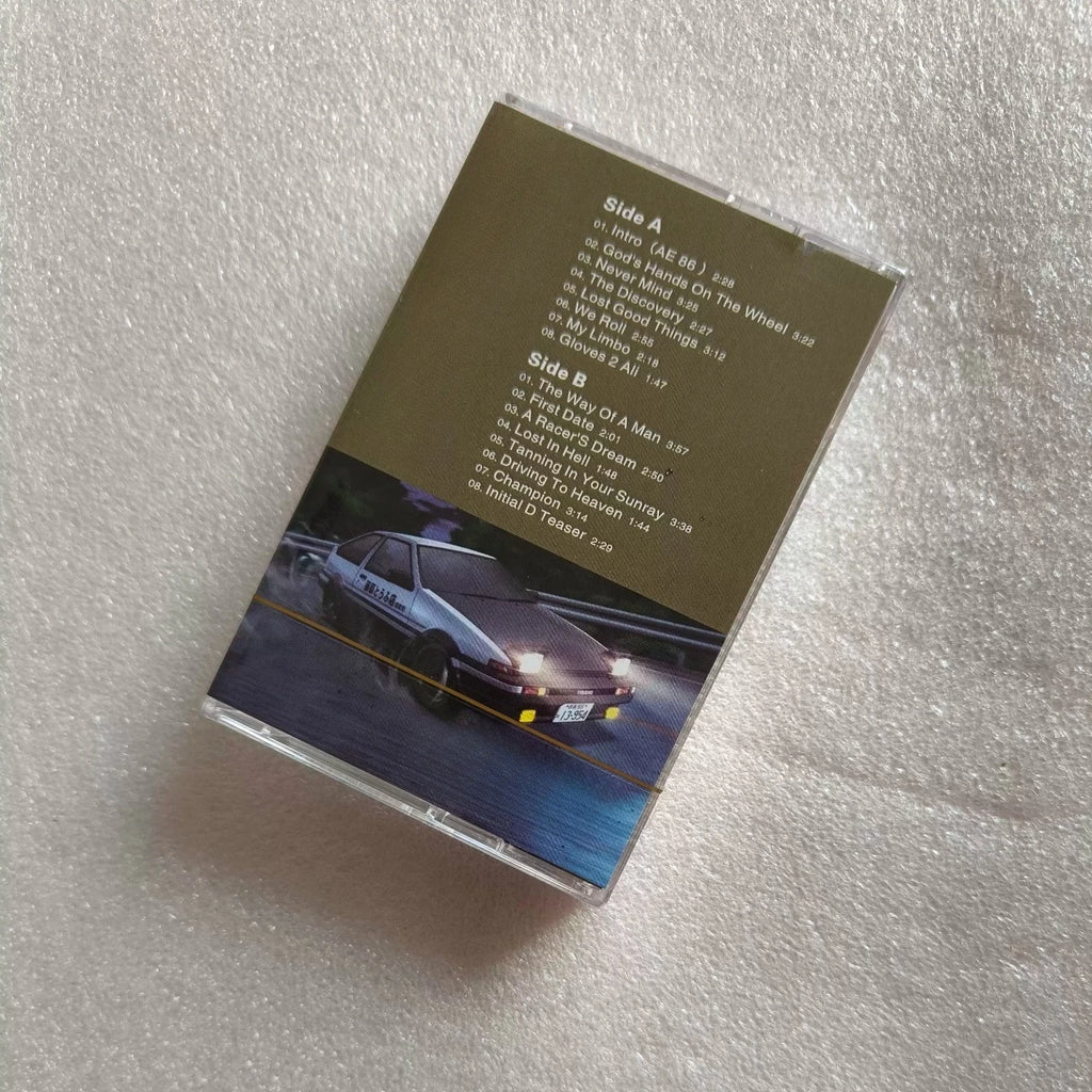 Classic Racing Anime Soundtrack Cassette Tape, Retro Nostalgic Format, High-Energy Theme Song Reissue, Ideal for Collectors Qme
