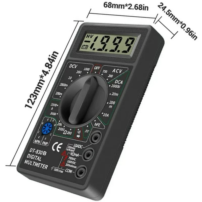 Digital Multimeter Tester DT830B Electrical Voltmeter Ammeter Qme
