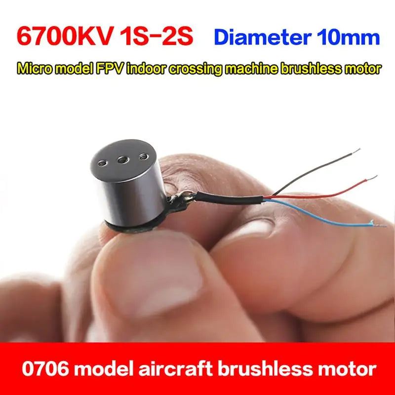 Micro 0706 Airplane Brushless Motor BLDC 6700KV 1S-2S FPV Indoor Qme Default Title