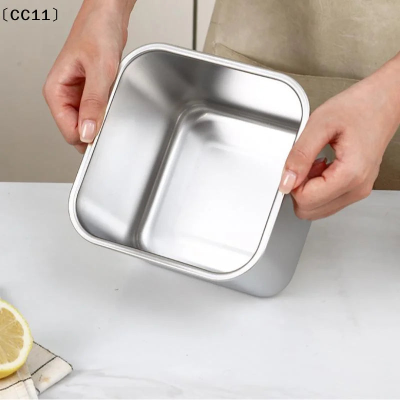 Stainless Steel Tank Box Cover Kitchen Oil Basin Square Barrel Qme