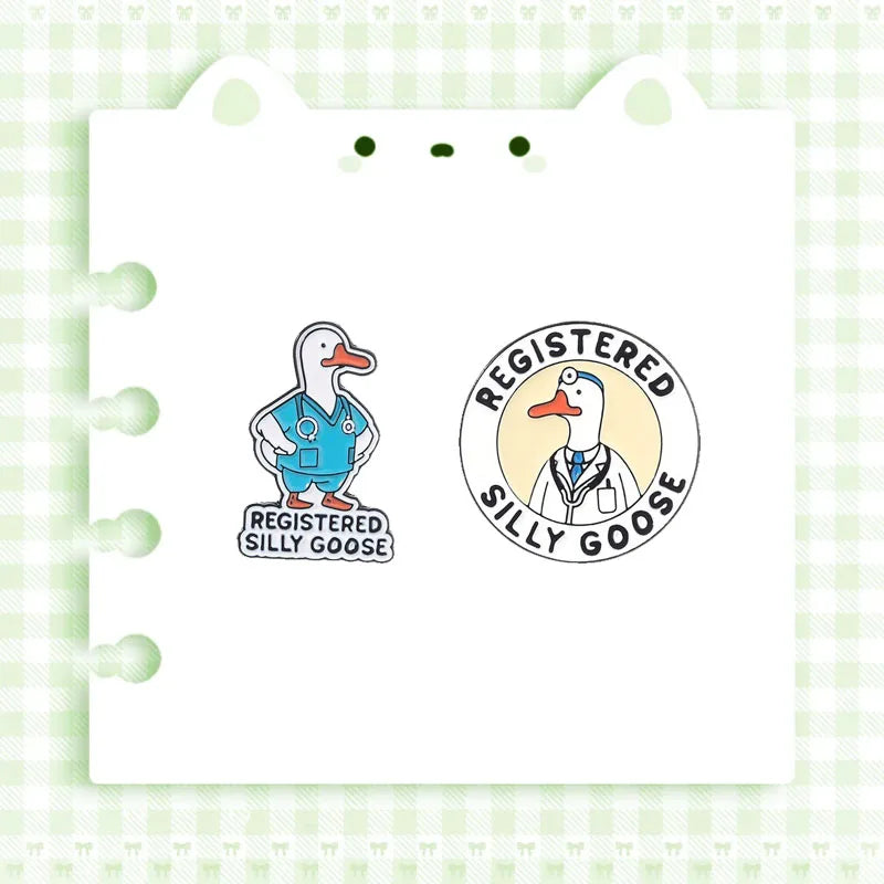 Cute Cartoon Duck Doctor Enamel Pin Lovely Animal Medical Theme Metal For Backpack Clothing Decor Collection Holiday Small Gifts Qme