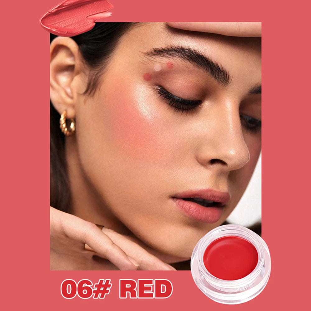 Waterproof Durable Powder Blusher Light Not Dry Suitable All Skin Qme 06 RED