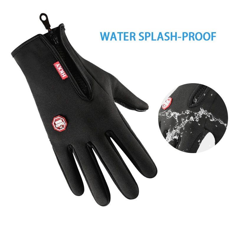 Winter Men's Women's Warm Gloves Waterproof Skin Friendly Touch Qme