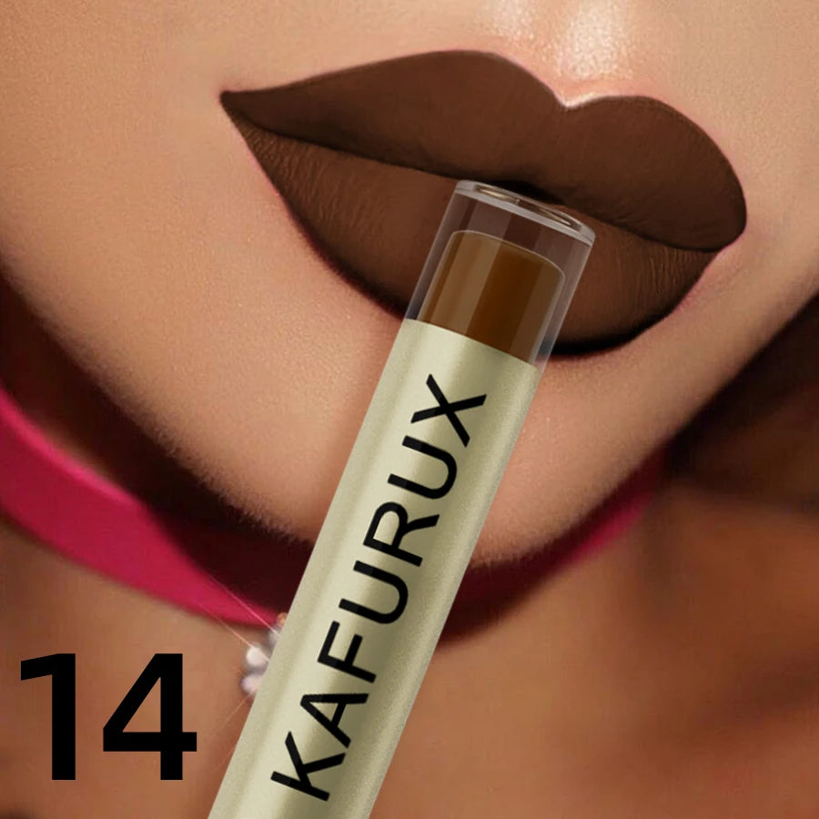20 Colors Dark Brown Nude Liquid Lipsticks Waterproof Velvet Matte Qme 14