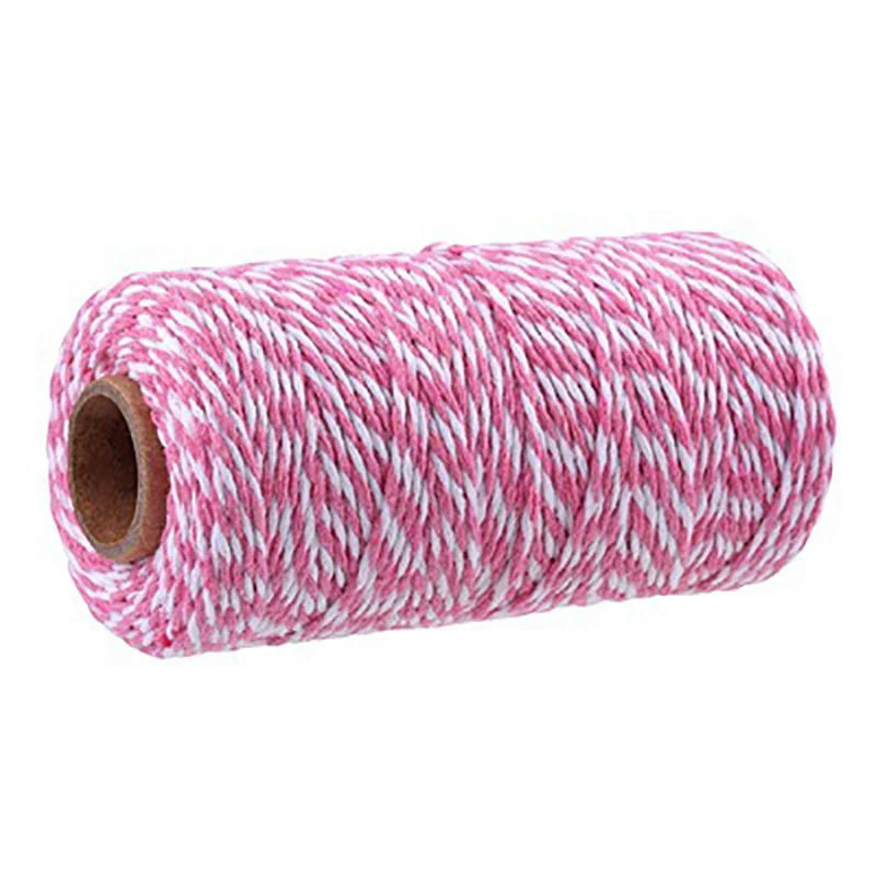 2mm Thick Butchers String Cotton Twine Meat Prep Trussing Turkey Barbecue Strings Meat Sausage Tie Rope Cord 100 Meters Qme Pink