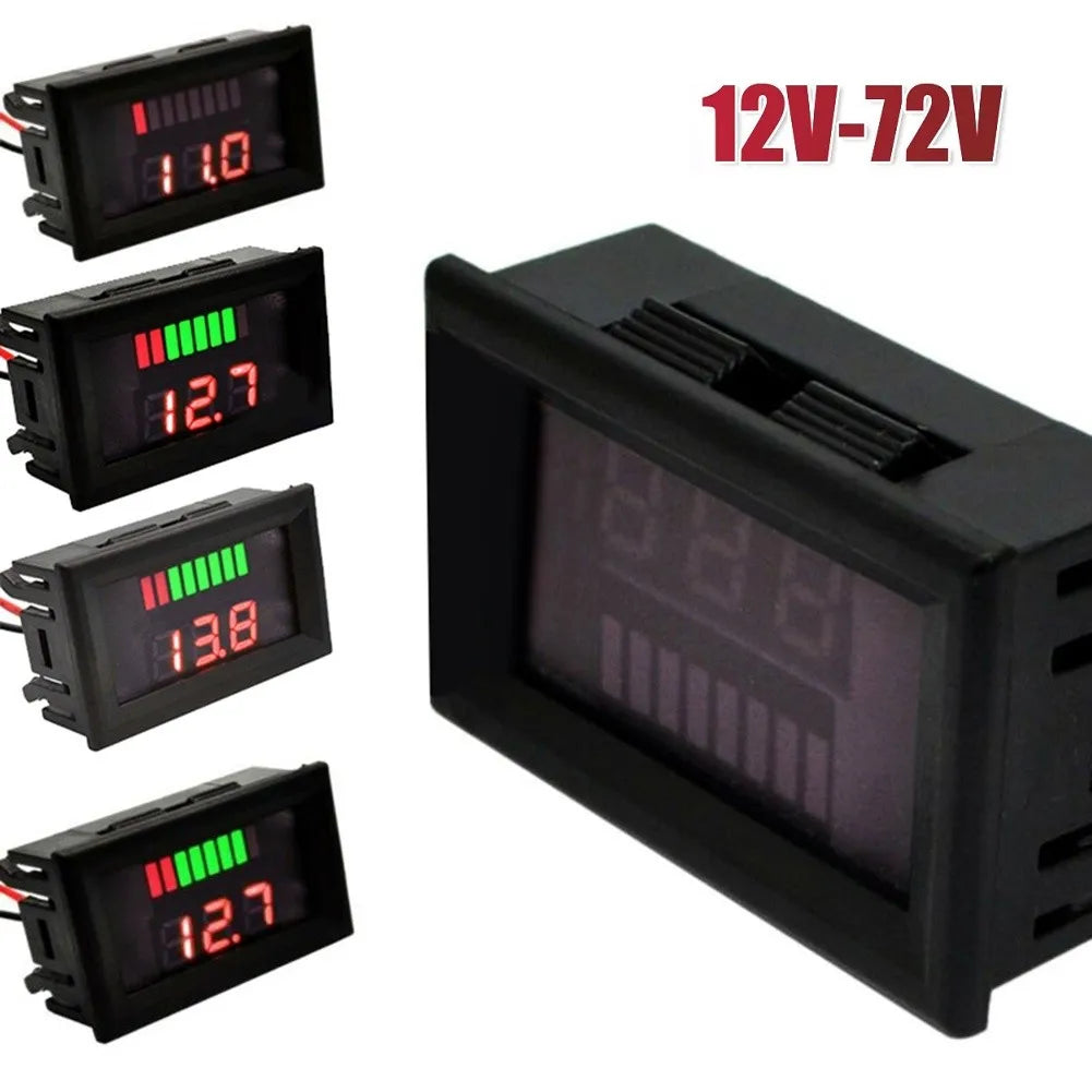 1 Pc Voltmeter 12-72V Car Marine Motorcycle Digital Voltmeter Voltage Meter Battery Gauge Voltmeter Tester Monitor Power Tool Qme