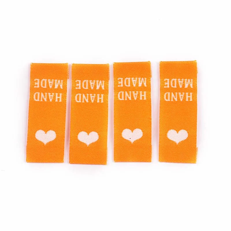 50pcs 15x38mm Mix colour Heart Pattern Label For DIY Handmade Decorative Sewing Accessories Clothing Hat Supplies cp3823 Qme 50pcs cp3823-8