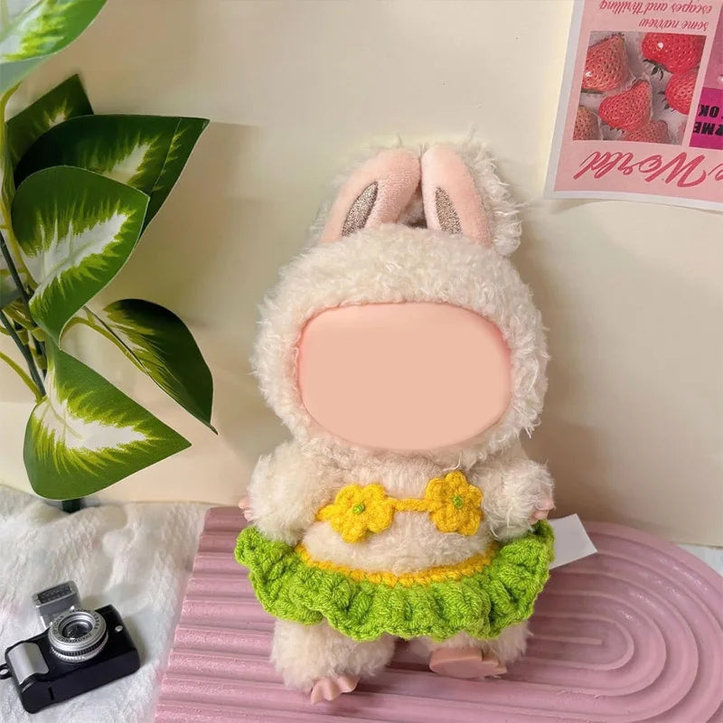 17cm Labubu Knitted Bikini Set (excluding dolls), cute clothing with unique style, fashionable clothing accessories for dolls Qme