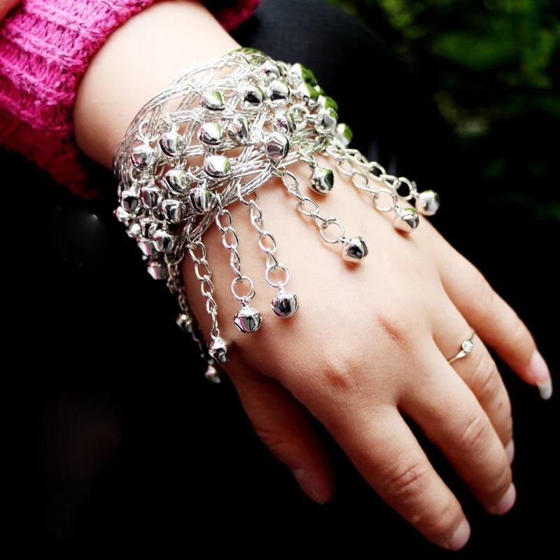 Classic Ethnic Style Miao Open Bell Bracelet Dance Performance Clothing Arm Ring Accessories Jewelry Qme