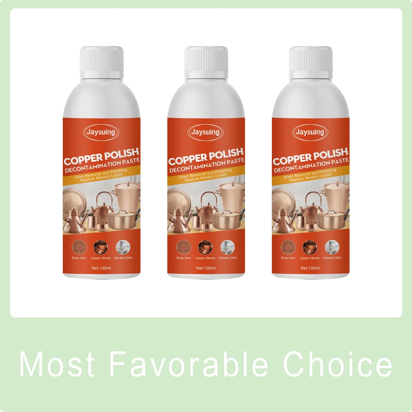 Copper Cleaner Rust Tarnish Remover Metal Stain Clean Kitchen Copperware Brassware Cleaner Copper Polish Decontamination Paste Qme 300ml