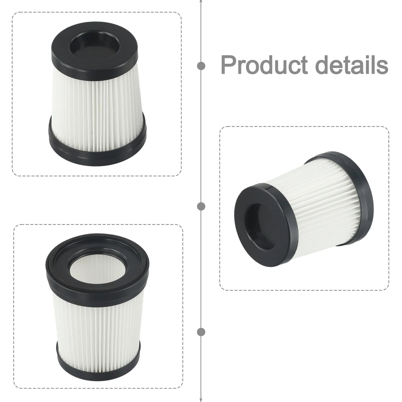 2/4 Pcs Washable HEPA Filter Replacement Compatible With For Kalado KCV01 Cordless Vacuum Cleaner Accessories Qme