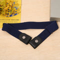 Buckle-free Belt Jean Pants Dresses Fashion No Buckle Stretch Elastic Qme Navy Blue 60-95cm China Mainland