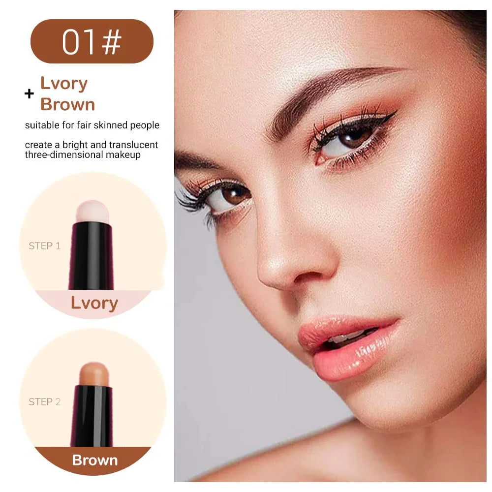 Dual-tone Highlight Contour Stick Brighten Conceal Multi-look Makeup Qme