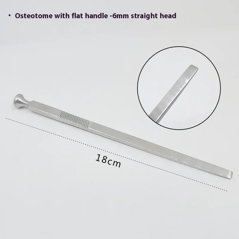 Stainless Steel Flat-handle Bone Chisel Dental Nasal Orthopedic Qme c