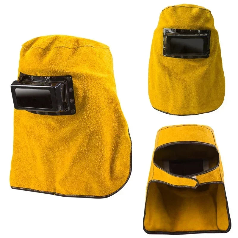 Welding Tool Accessories For Eye Nose Protection, Solar Auto Dimming Filter Lens, Leather Cover, Welding Helmet Mask Qme